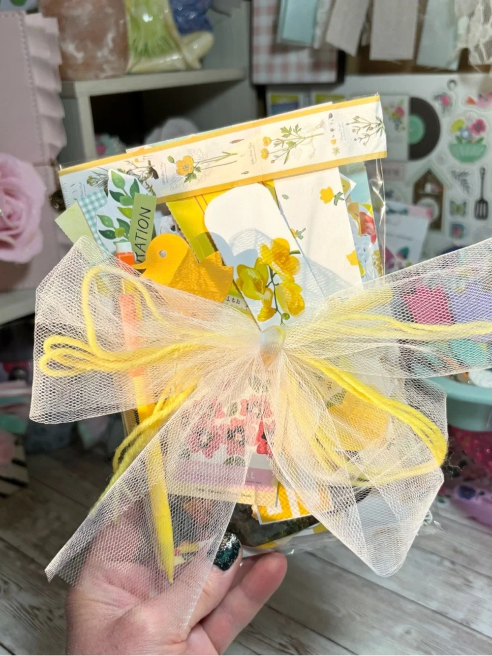 Yellow Junk Journal Paper Scrap Pack Kit 100 Pc Ephemera Planner Decor Scrapbook